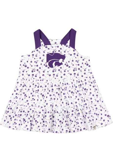 Baby Girls K-State Wildcats Purple Colosseum Robin Short Sleeve Dress