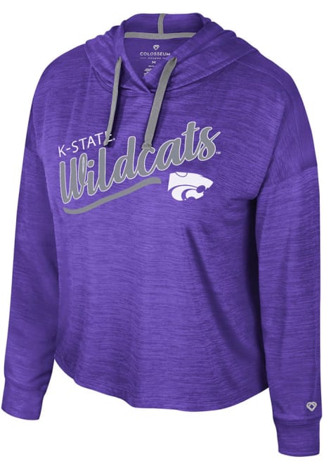 Womens K-State Wildcats Purple Colosseum Marina Hooded Sweatshirt