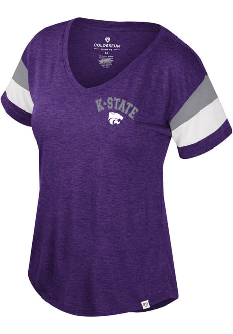 K-State Wildcats Purple Colosseum Delacroix Short Sleeve T-Shirt