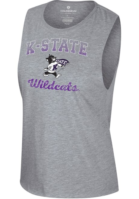 Womens K-State Wildcats Grey Colosseum Sustainable Tank Top