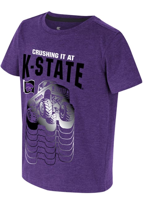 Toddler K-State Wildcats Purple Colosseum Crushing It Truck Short Sleeve T-Shirt