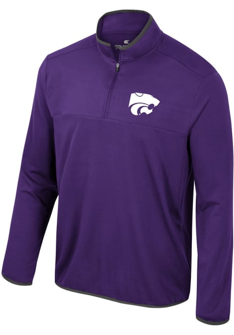 Mens K-State Wildcats Purple Colosseum Potential Qtr Zip Pullover