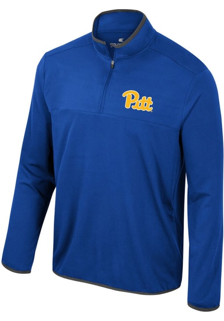 Mens Pitt Panthers Blue Colosseum Potential Qtr Zip Pullover