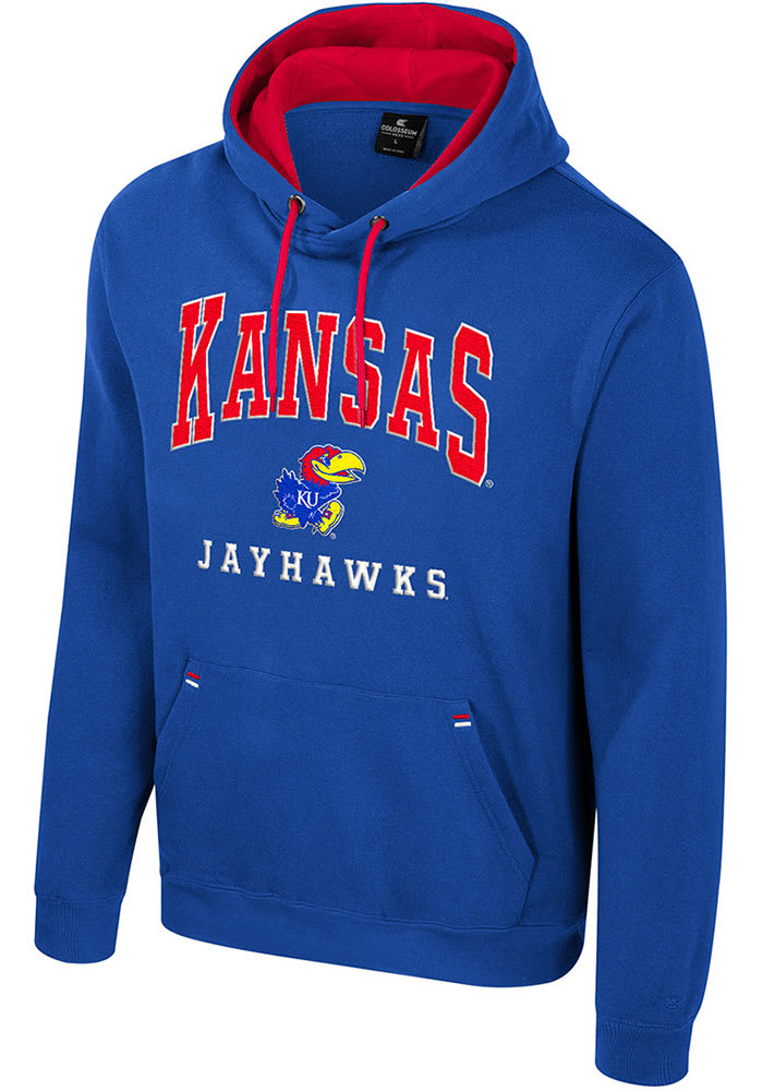 Colosseum Ku Hoodie Mens Kansas Jayhawks Mainframe Pullover Hoodie