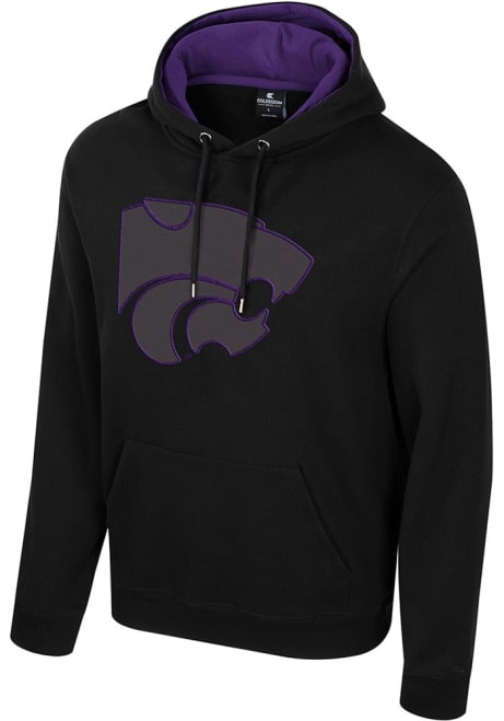 Mens K-State Wildcats Black Colosseum Bioelectric Tonal Hooded Sweatshirt