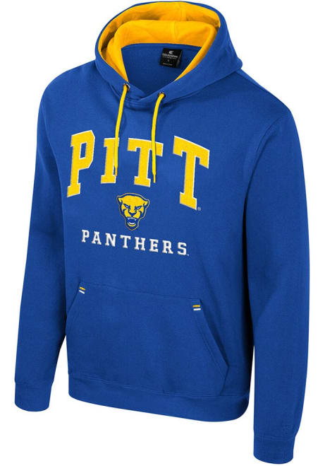 Mens Pitt Panthers Blue Colosseum Zion Hooded Sweatshirt