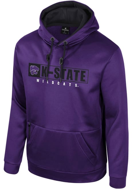 Mens K-State Wildcats Purple Colosseum Mainframe Long Sleeve Hoodie