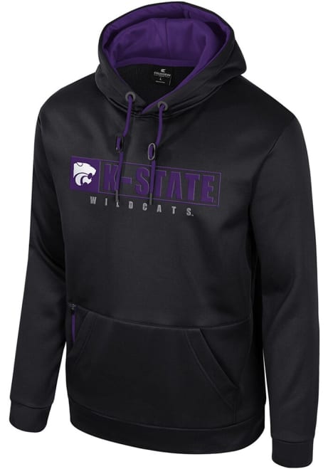 Mens K-State Wildcats Black Colosseum Mainframe Long Sleeve Hoodie