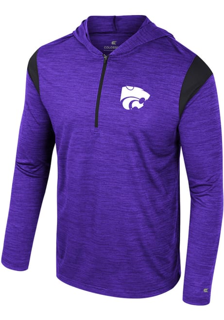 Mens K-State Wildcats Purple Colosseum Dozer Windshirt Long Sleeve Hoodie