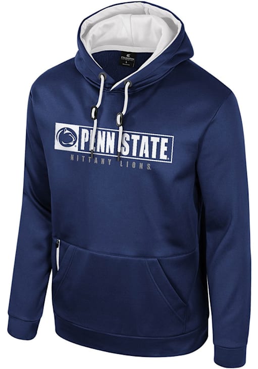 Colosseum Mens NAVY Penn State Nittany Lions Mainframe Hoodie