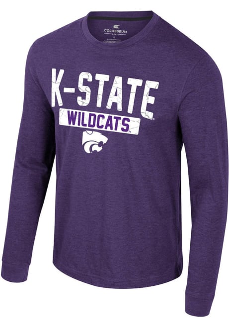 Mens K-State Wildcats Purple Colosseum Neo Long Sleeve Fashion T Shirt