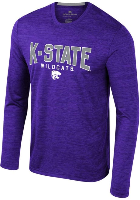 Mens K-State Wildcats Purple Colosseum Dozer Long Sleeve T-Shirt