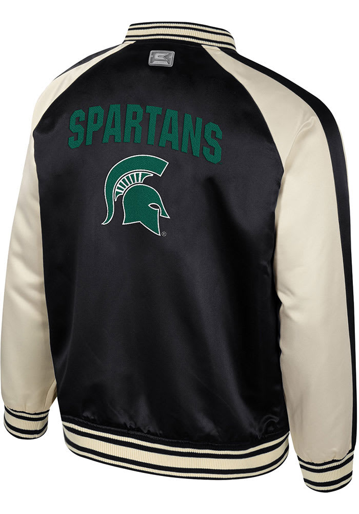 Colosseum Mens BLACK Michigan State Spartans Cyberpunk Sateen