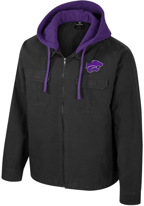 Mens K-State Wildcats Charcoal Colosseum Great Outdoors Medium Weight Jacket