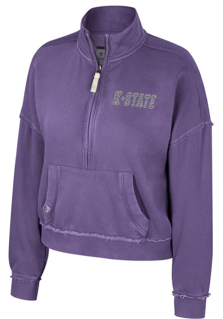 Womens K-State Wildcats Purple Colosseum Taha Qtr Zip