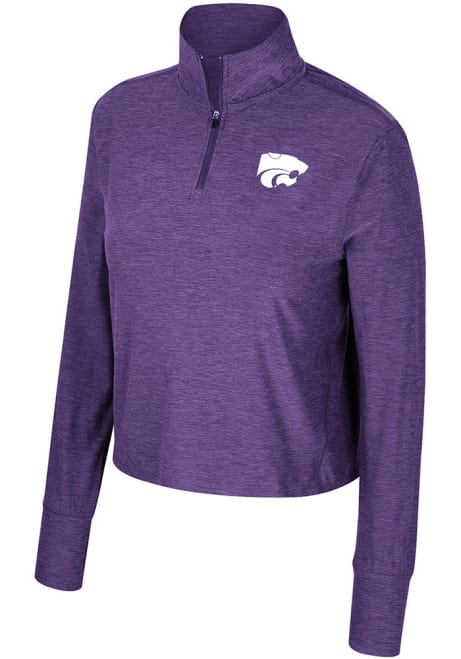 Womens K-State Wildcats Purple Colosseum Dash Qtr Zip Pullover