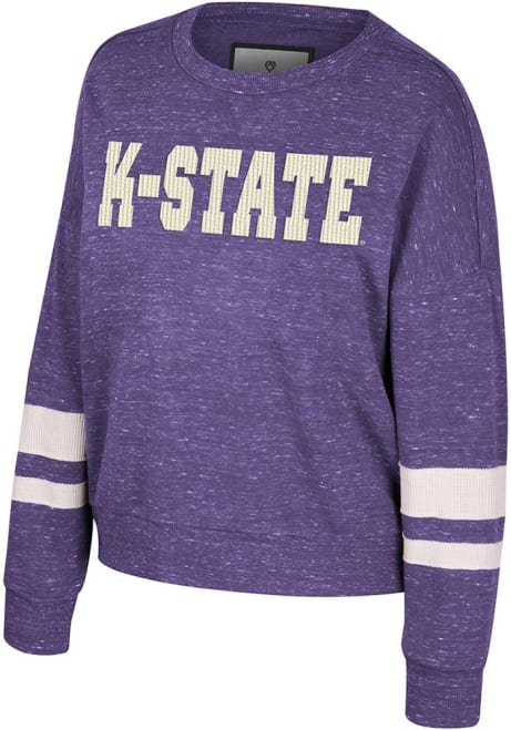 Womens K-State Wildcats Purple Colosseum Lost City Crew Sweatshirt