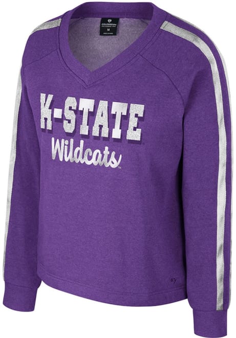 Womens K-State Wildcats Purple Colosseum Treasure Crew Sweatshirt