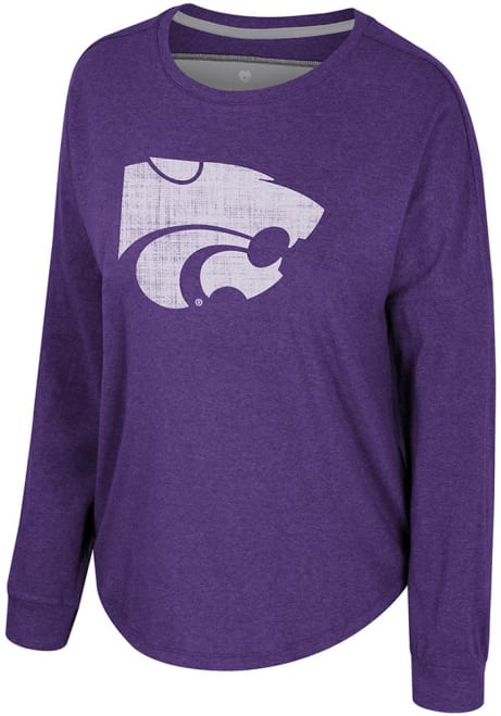 Womens K-State Wildcats Purple Colosseum Lovemore Dolman LS Tee