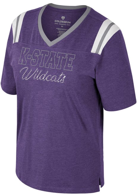 K-State Wildcats Purple Colosseum Lovemore Stitched Short Sleeve T-Shirt