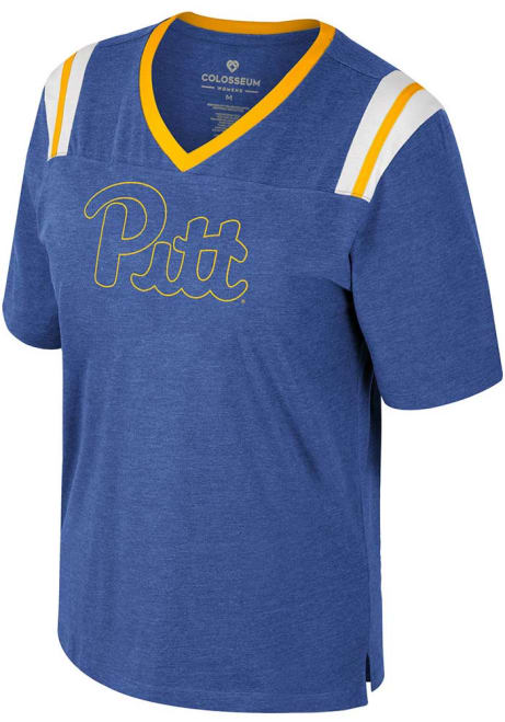 Pitt Panthers Blue Colosseum Lovemore Stitched Short Sleeve T-Shirt