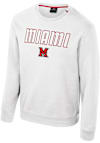 Main image for Mens Miami RedHawks White Colosseum Zion Crew Sweatshirt