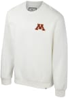 Main image for Mens Minnesota Golden Gophers White Colosseum Agent Ribbed Crew Sweatshirt