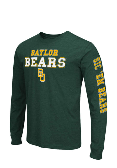 Colosseum Baylor Bears Green Game Changer Big and Tall Long Sleeve T