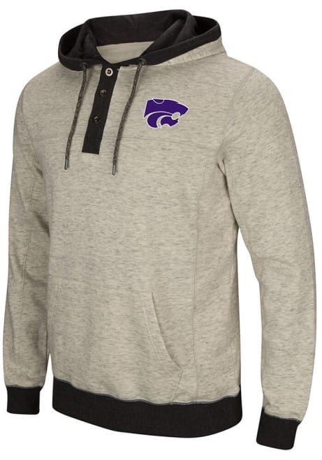 Mens K-State Wildcats Grey Colosseum Bolton Hooded Sweatshirt