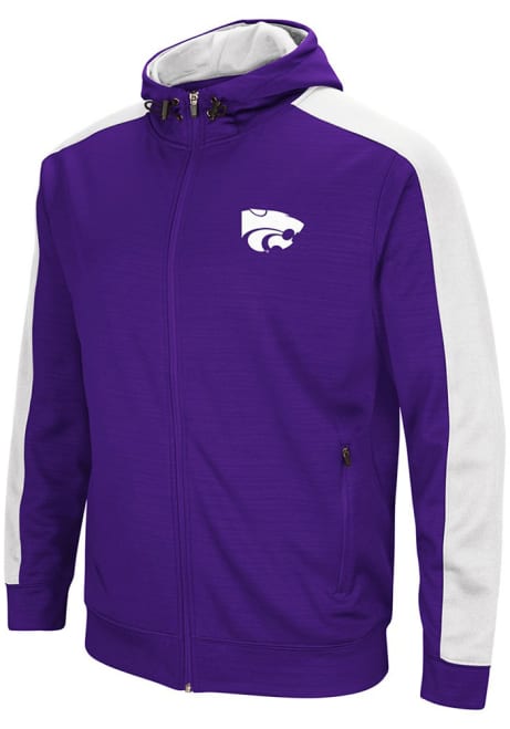 Mens K-State Wildcats Purple Colosseum Setter Long Sleeve Zip