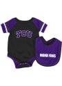 Colosseum TCU Horned Frogs Baby Purple Roll Out One Piece with Bib