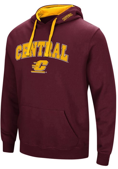 Colosseum Central Michigan Chippewas Rush Hoodie - Maroon