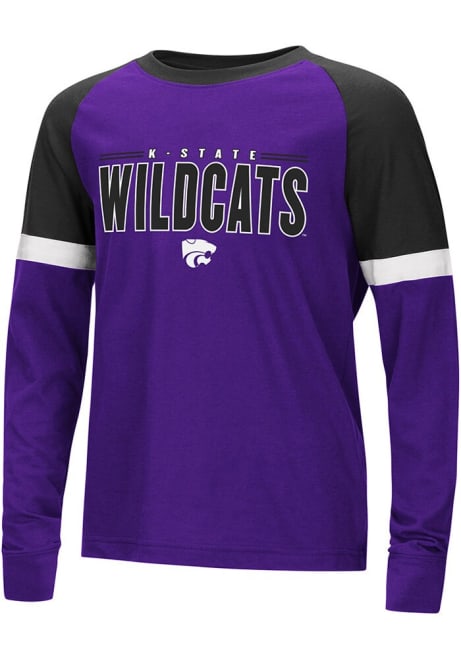 Youth K-State Wildcats Purple Colosseum Ollie Long Sleeve Fashion T-Shirt