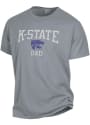 K-State Wildcats Comfort Wash Dad T Shirt - Charcoal