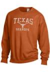 Main image for Texas Longhorns Mens Burnt Orange Comfort Wash Grandpa Long Sleeve Crew Sweatshirt