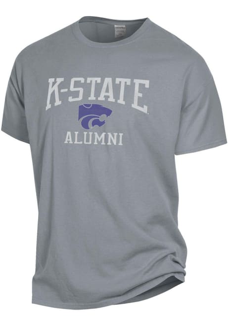 K-State Wildcats Garment Dyed Alumni Short Sleeve T Shirt - Charcoal