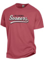 Oklahoma Sooners Womens Script Stack T-Shirt - Red