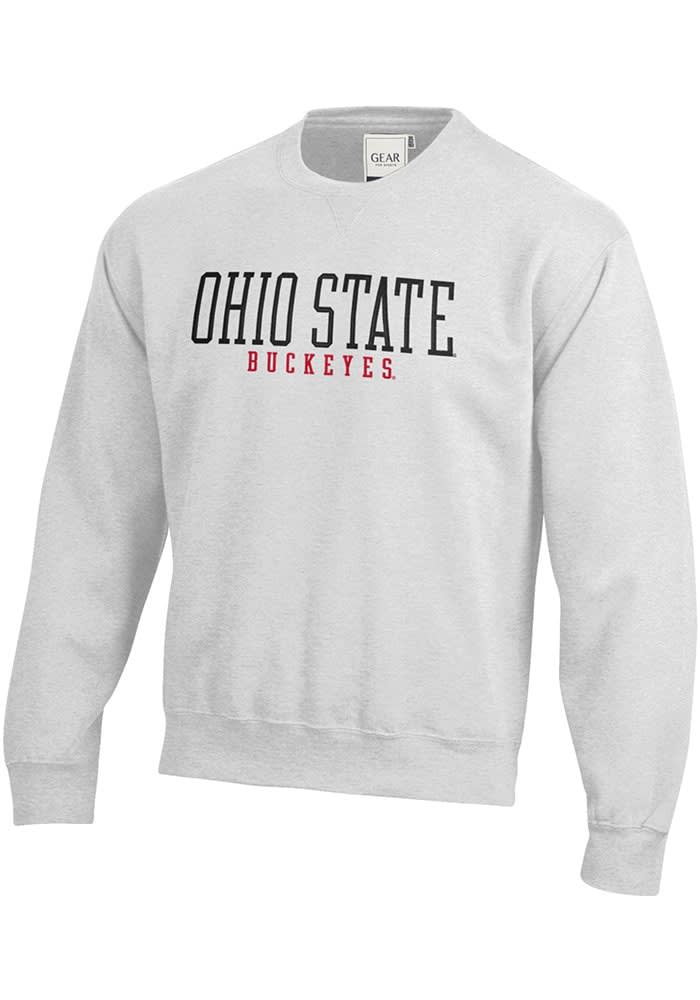 Ohio State Buckeyes Mens GREY Big Cotton Crew Sweatshirt - 15131934