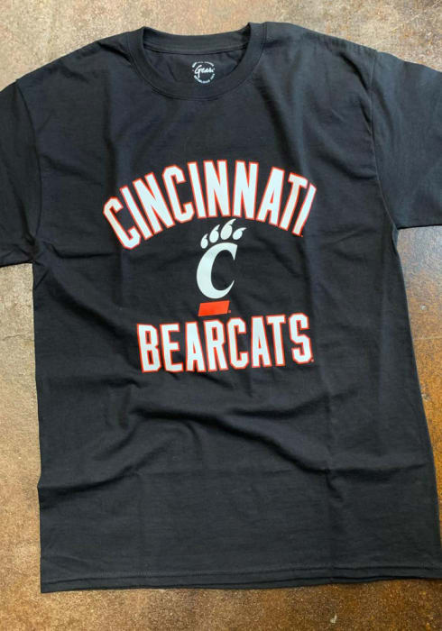 Cincinnati Bearcats Womens Red Cropped Retro Jersey LS Tee