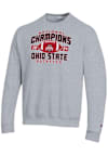 Main image for Mens Ohio State Buckeyes Grey Champion Football 2024 Football National Champion Arch Powerblend Cr..