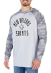 Main image for Zubaz New Orleans Saints Mens Grey Lightweight Camo Long Sleeve Hoodie