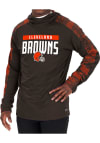 Main image for Zubaz Cleveland Browns Mens Brown Camo Elevated Long Sleeve Hoodie