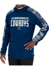 Main image for Zubaz Dallas Cowboys Mens Navy Blue Camo Elevated Long Sleeve Hoodie