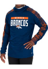 Main image for Zubaz Denver Broncos Mens Navy Blue Camo Elevated Long Sleeve Hoodie