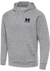 Main image for Mens Michigan Wolverines Grey Antigua Victory Baseball Hooded Sweatshirt