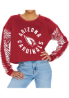 Main image for Zubaz Arizona Cardinals Womens Maroon Zebra Crop Crew Sweatshirt