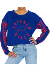 Main image for Zubaz Buffalo Bills Womens Blue Zebra Crop Crew Sweatshirt