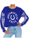 Main image for Zubaz Indianapolis Colts Womens Blue Zebra Crop Crew Sweatshirt