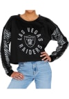 Main image for Zubaz Las Vegas Raiders Womens Black Zebra Crop Crew Sweatshirt