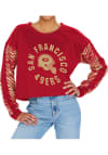 Main image for Zubaz San Francisco 49ers Womens Red Zebra Crop Crew Sweatshirt